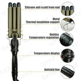 QXXZ 19mm Hair Curler Professional Three Tube Wave Perm Beauty Styling Appliances Ceramic Household Curly Hair Tool