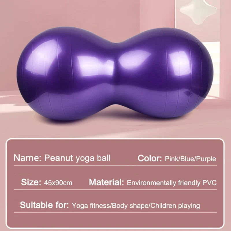 Explosion-proof Peanut Balls Fitness Yoga Gym Massage Fitball Sport Exercise Pilates Equipment Balance Ball Gymnastics Equipment