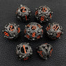 7PCS/SET DND Metal Dice Set Three-dimensional Flying Dragon 3D Metal Dice D&D Hollow Metal Dice Set DnD RPG Polyhedral Games