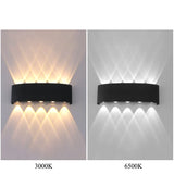 LED Wall Lamp Outdoor IP65 Waterproof Up Down luminous lighting Indoor Stair Garden Sconce Light Plastic AC110-220V