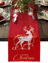 Christmas Snowflake Texture Linen Table Runners Wedding Decoration Washable Holiday Party Dining Table Runner Table Decoration