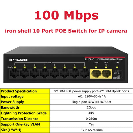 Gigabit POE Switch For IP Camera 6/10 Ports 1000M Network POE Standard RJ45 Hub LAN Injector CCTV NVR Security Surveillance IPC