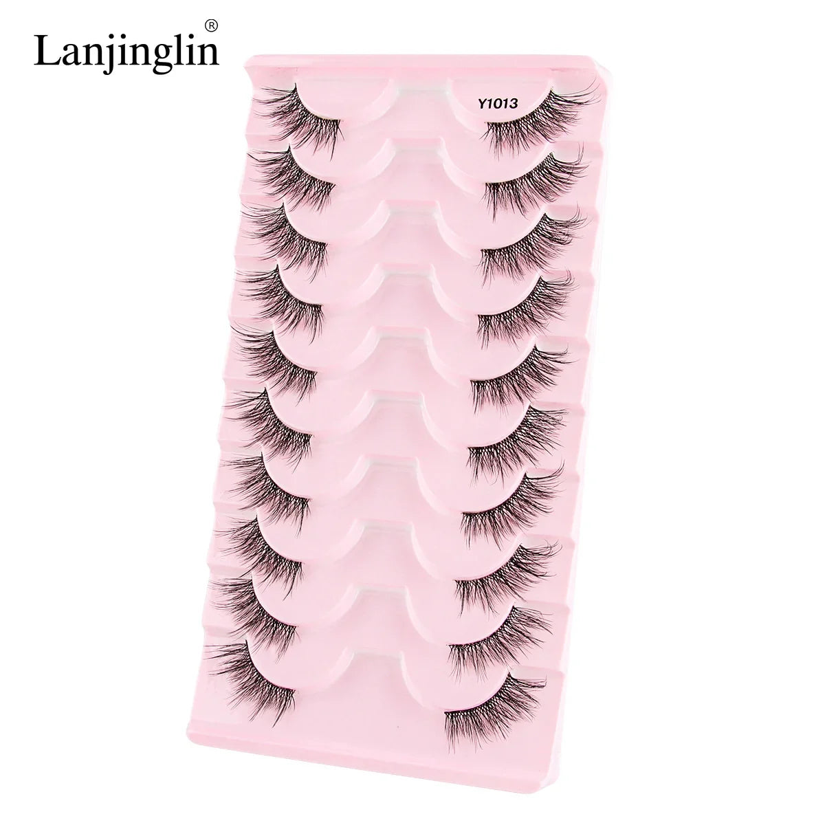 Half Eye Lashes 2/20 Boxes Natural Long Wholesale 3D Mink Lashes Clear Band Eyelash Extensions Makeup Tools Faux Cils maquillaje