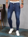 Streetwear Fashion Black Ripped Skinny Jeans Men Slim Hip Hop Denim Trousers New Spring Casual Jeans for Men Jogging Jean Homme