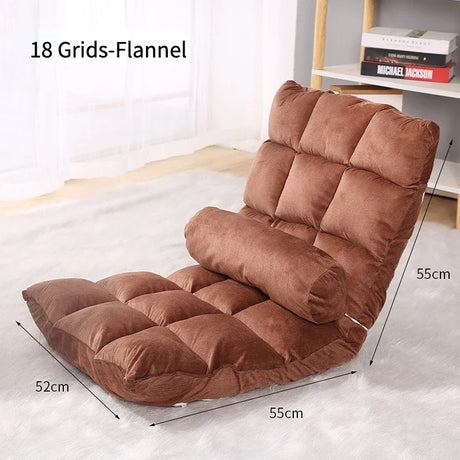 Portable Floor Chair Legless Tatami Chair with Back Support Home Bay Window Balcony Lazy Backrest Meditation Floor Seating Chair