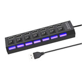 1~8PCS USB Hub USB 2.0 Hub Multi USB Splitter 3 Hab Use Power Adapter Multiple Expander 2.0 Hub With Switch For Laptop