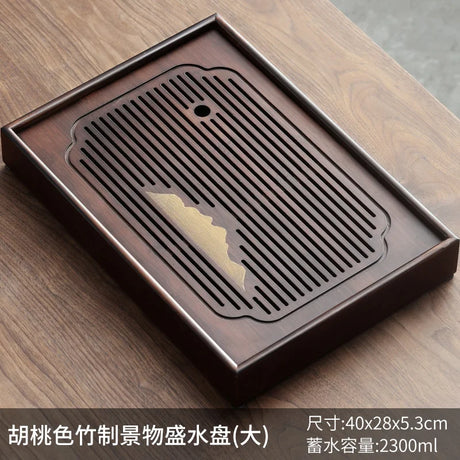 Coffeeware Teaware Tea Tray Portable Plate Vintage Big Wooden Tray Home Kitchen Gadget Plateau En Bois Office Accessories