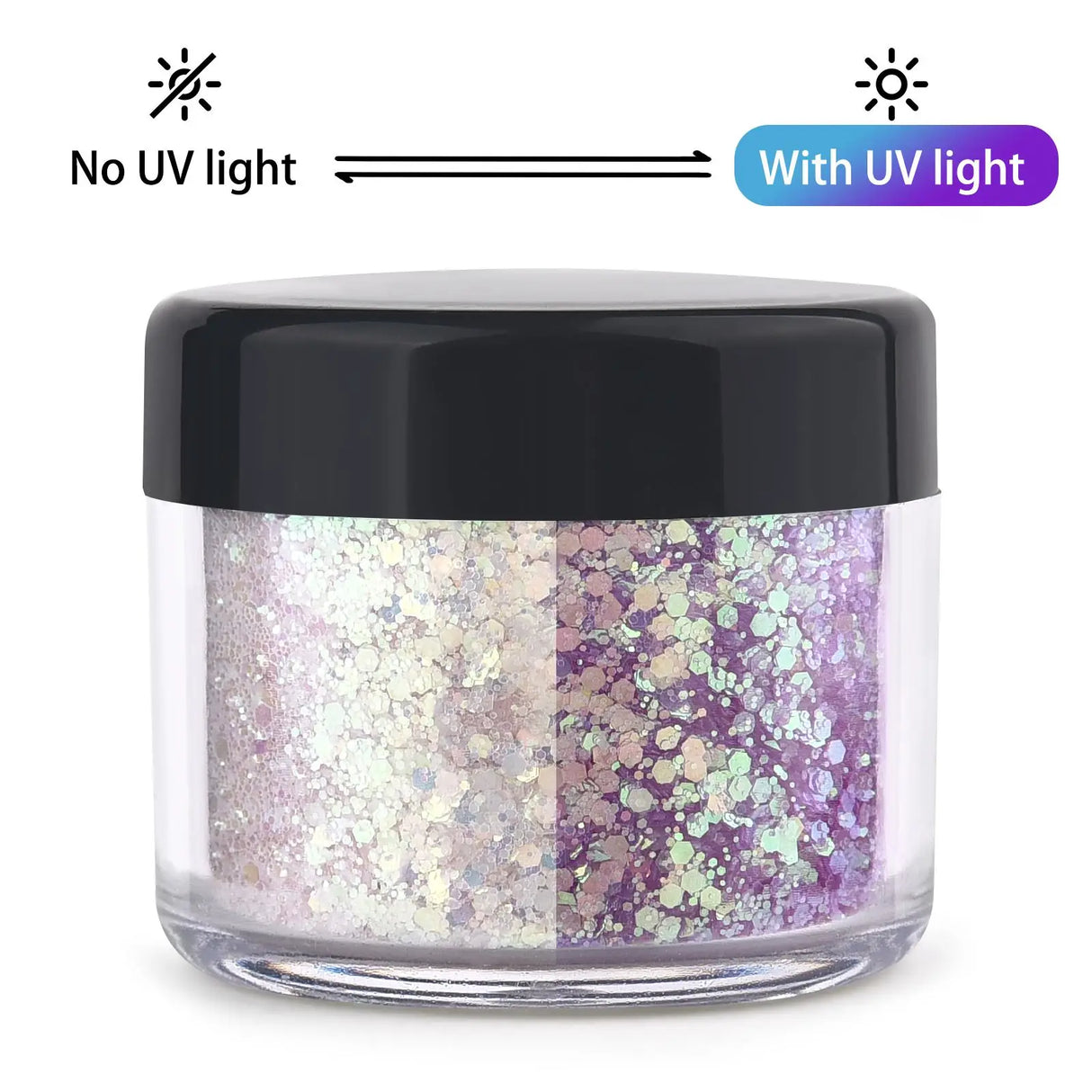 10g/Bottle UV Light Sensitive Changing Color Nail Art Glitter Powder Laser Nail Sequins DIY Jewelry Making Accessories