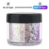 10g/Bottle UV Light Sensitive Changing Color Nail Art Glitter Powder Laser Nail Sequins DIY Jewelry Making Accessories