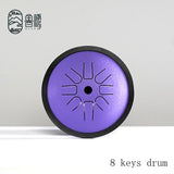 Multicolor 6inch 8 Tones High Treble Notes Partner Mini Drums Steel Tongue Drum C/D Key Professional Treble Supplement Drums