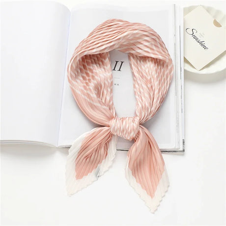 2023 Brand Crinkle Scarf Women Silk Satin Square Neck Tie Hand  Wirst Female Headscarves Bandana Shawl  Leopard Hair Foulard