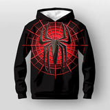 Boys Spider Hoodie Pullover Long Sleeve 3D Print Fall Winter Fashion Streetwear Cool Polyester Kids Outdoor Casual Daily Regular