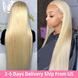 40 inch 613 Honey Blonde Color Straight 13x4 Lace Front Human Hair Wigs For Women Brazilian 13x6 HD Transparent Lace Frontal Wig