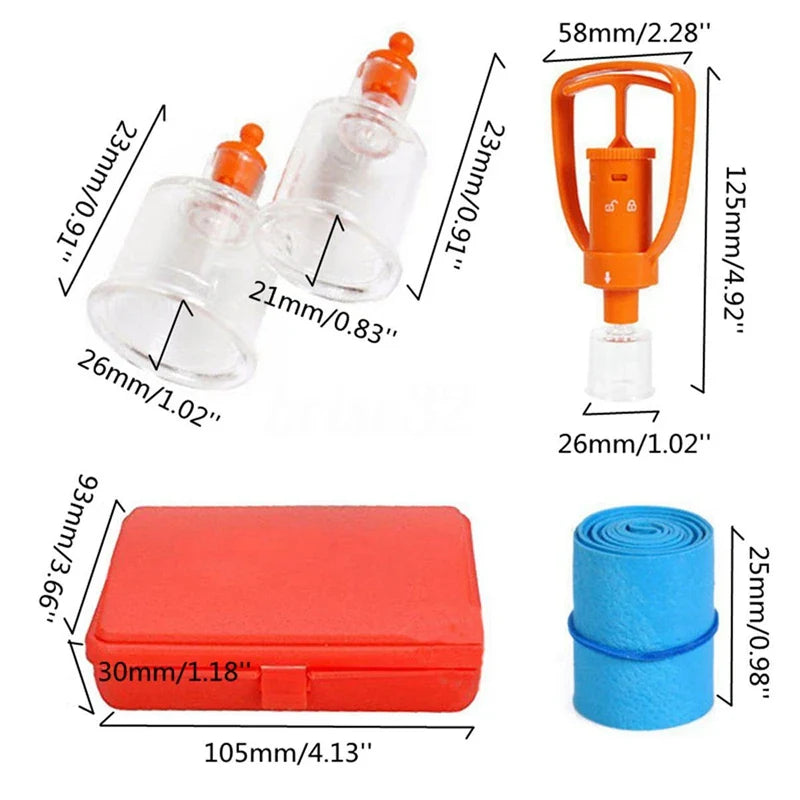 4X Venom Extractor Pump First Aid Safety Kit Emergency Snake Bite Outdoor Camping Survival Tool SOS