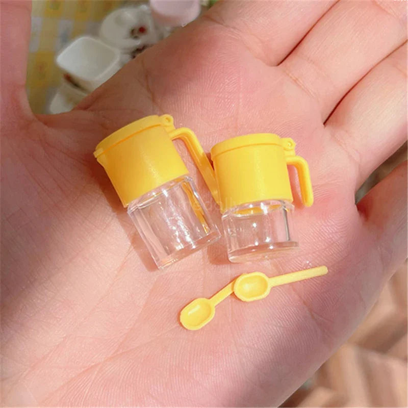 1/6 Dollhouse Miniature Kitchen Mini Frying Pan Soup Pot Simulation Cooking Utensils for Blyth BJD Doll Accessories Toy