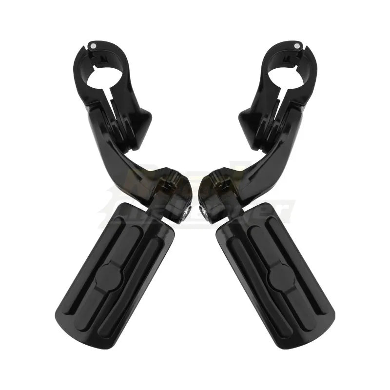 32mm 1-1/4" Motorcycle Engine Guard Footrest Highway Bar Foot Pegs Pedal Foot Rest Universal Short Footpegs Clamps