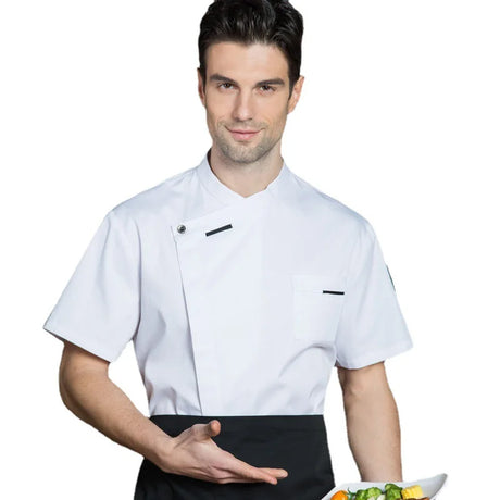 Chef Jacket Men Restaurant Kitchen Cook Shirts Hotel Waiter Uniform