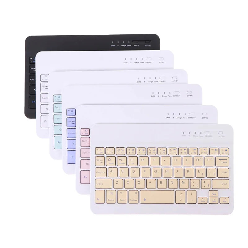 Rechargeable Tablet Wireless Bluetooth Keyboard Mouse Set For Laptop Phone iPad Samsung iOS Android Windows Green White Black