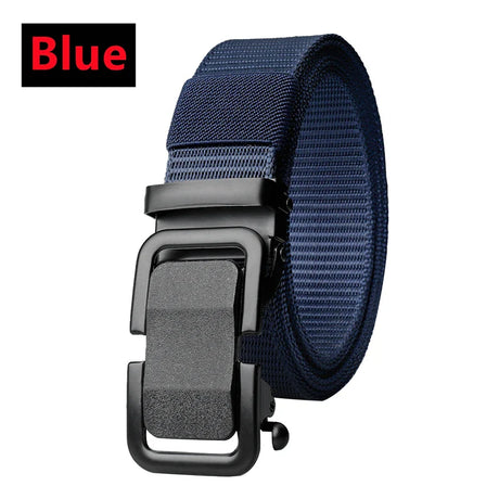 New Nylon Automatic Buckle Men Belt Outdoor Tooling Jeans Solid Color Canvas Waistband High Quality Casual Tactical Belt for Men