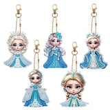 Disney animal key DIY Diamond Painting Keychain Embroidery Keychain DIY Cartoon Frozen Point Drill Pendant Gift