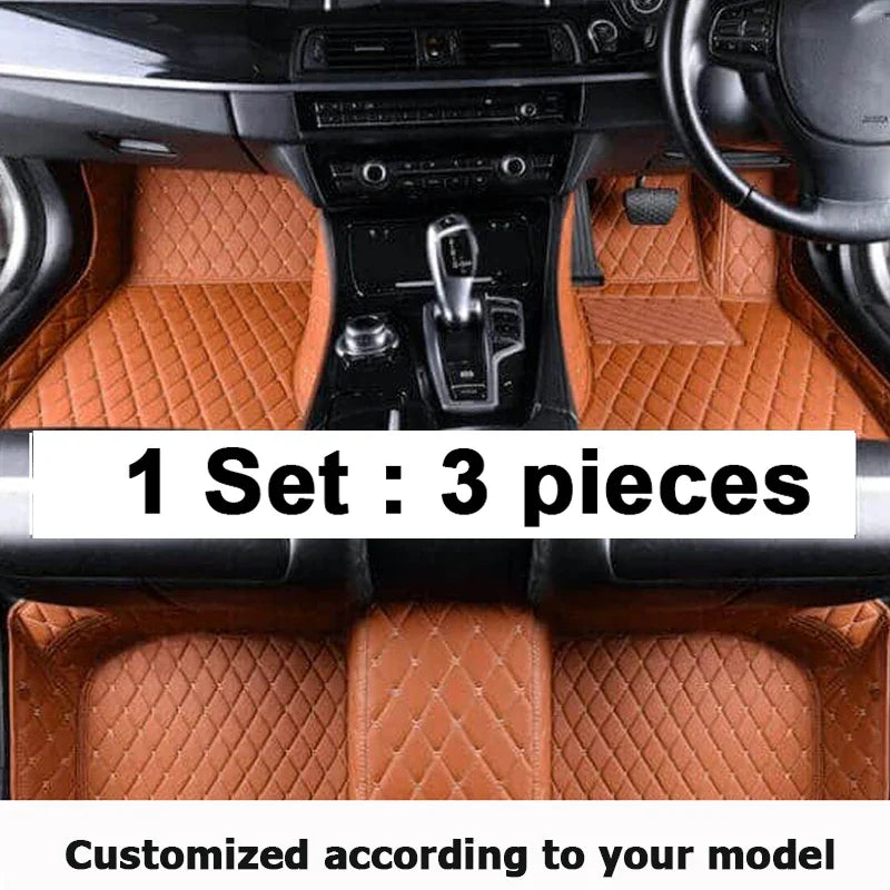 Custom Made Leather Car Floor Mats For Toyota Land Cruiser Prado 120 2003 2004 2005 2006 2008 Carpets Rugs Foot Pads Accessories