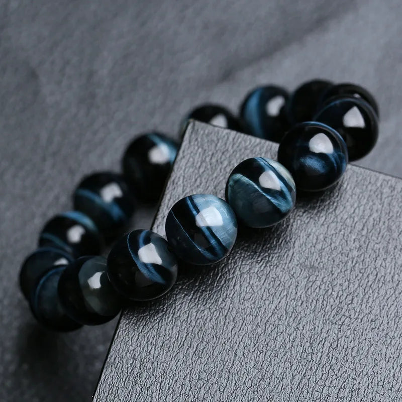 5A Royal Blue Tiger Eye Tiger Eye Beads Bracelets Men High Quality 6/8/10/12mm Natural Stone Bracelets for Women Fashion Jewelry