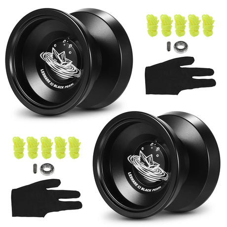 LESHARE Yoyo Ball Aluminum String Trick YoYo Balls Competitive Yo Yo Gift with Bearing Strings and Gloves Classic Toys