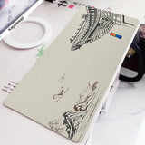 Black and White Wave Art Mouse Pad XXL 900x400mm Large Computer Mousepad Cool Gaming Cartoon Pad to Mouse Keyboard Desk Mice Mat