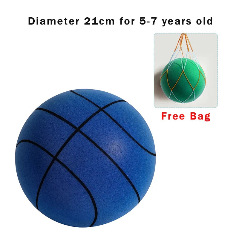 Bouncing Mute Ball Indoor Silent Basketball 24cm Foam Basketball Silent Soft Ball Size 7 Air Bounce Basket Ball 3/5/7 Sports Toy