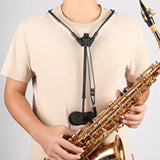 Miwayer Saxophone Shoulder Harness Holder Comfortable Sax Neck Strap Hook for Horn Baritone Soft Alto Sax Soprano Clarinet