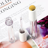 Clear Wand Lip Gloss Tube White cap 4ml DIY Cosmetic Blusher Container Makeup Lipstick Lip Balm Tools Concealer Accessories