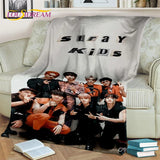 Korea Singer 3D Kpop Stray Kids Blanket,Soft Throw Blanket for Home Bedroom Bed Sofa Picnic Travel Office Rest Cover Blanket Kid