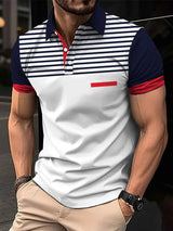 Euro size Fashion Boutique Men's Polo Shirt Summer Casual Business Versatile Clothing Comfortable Breathable Polo sleeve Top