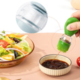 BBQ Tool Oil Bottle With Silicone Brush Oil Spray Baking Barbecue Grill Oil Dispenser Cookware Baking Kitchen Accessories