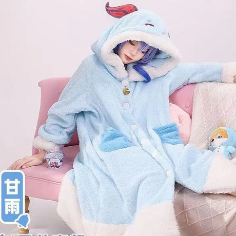 genshin impact blanket hoodie blankets Xiao lyney Zhongli Ganyu Raiden Baal scaramouche fleece Cloak Cape Cosplay Pajama Costume