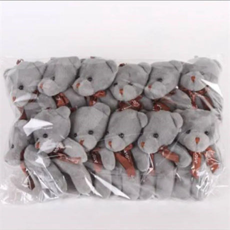 12Pcs/Lot Soft Stuffed Bear Plush Toys Mini Teddy Bear Dolls Toy Small Gift Party Wedding Keychain Bag Pendant Teddy Key Chain