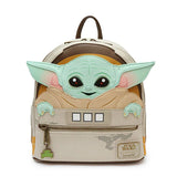 MINISO Disney Alice in Wonderland PU Leather Women Backpack Cartoon Ice Cream Stitch Baby Yoda Handbag Fantasy Figurines