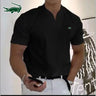 Men's V-neck High-quality Cotton Embroidered Polo Shirt Spring/Summer New Short Sleeved T-shirt Casual Sports Breathable Short S