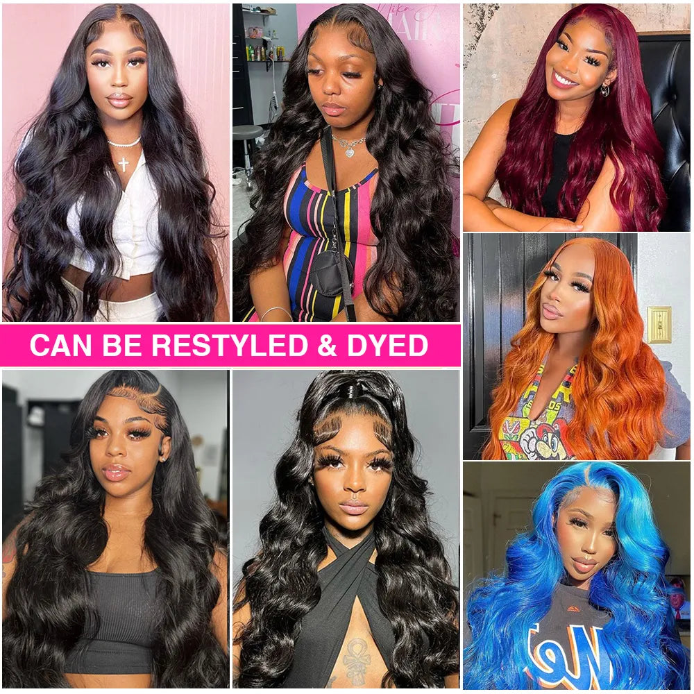 30 32 Inch Body Wave Lace Front Wig 13x4 13X6 HD Lace Frontal Wig 5X5 Glueless Closure Wig 360 Human Hair Lace Frontal Wig