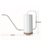 1.2L Long Mouth Flowers Watering Can Flower Potted Watering Kettle Stainless Steel Curved Mouth Plant Sprinkler Gardening Tools