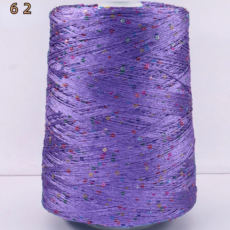 500G Glitter FancyYarn Sequin  Hand Crochet Thread Knitting Clothes Needleworkyarn With Sequins Knitting Yarn Needlework Sequins