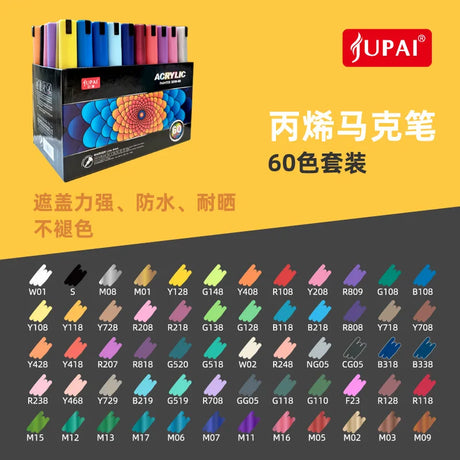 JUPAI Plumones Colores Markers Acrylic Posca Colorful Advertising Painting School Stationery Ceramic Glass Graffiti Waterproof