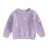 Newborn Baby Girls Winter Flower Sweater Clothes 2023 Autumn Newborn Infant Clothing Pullover Knitted Kids Sweaters