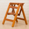 Solid Wood Household Multifunctional Folding Ladder Chair Indoor Climbing Ladder Dual-use Three-step Four-step Ladder Stool