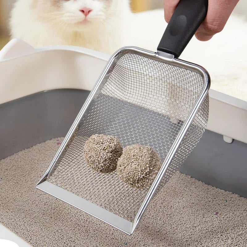 Reptile Scoops Terrarium Bedding Substrate Sand Sifter Stainless Steel Fine Mesh Small Pet Cage Cleaner Shovel