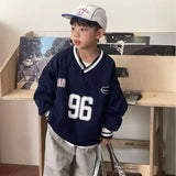 kids fashion letter print casual sweatshirt springtime autumn boy long sleeve tops toddler sweatshirt baby pullover clothes 3-12