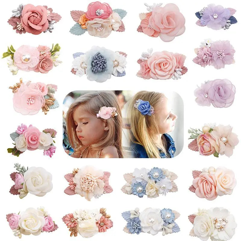 Baby Accessories Princess Flower Hairpins for Baby and Little Girl Imitation Headdress Kids Princess Hair Accessories 3 Pcs Set