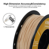 KINGROON 3D Printer Filament Wood PLA 1.75mm 1kg Spool Wood-based Printing Material , Wood-like 3D Printer Model