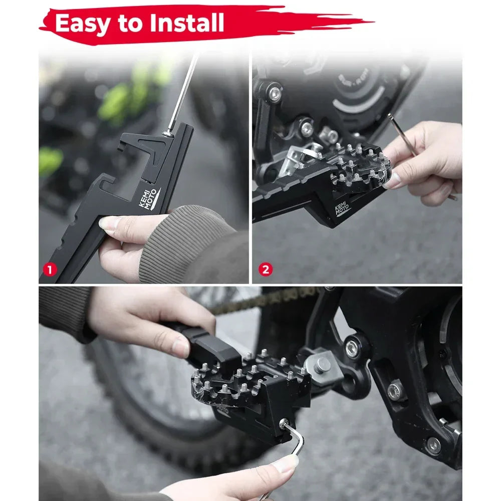 Passenger Foot Peg Extensions For Surron For Segway X160 X260 Motocross Bike Dirt Bike Off-Road Accessories Extended Bracket CNC