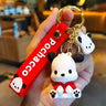 Kawaii Sanrio Keychain Cute Cartoon Pochacco Doll Pendant Car Key Ring Backpack Plush Keychain Ornaments Jewelry Gift for Friend